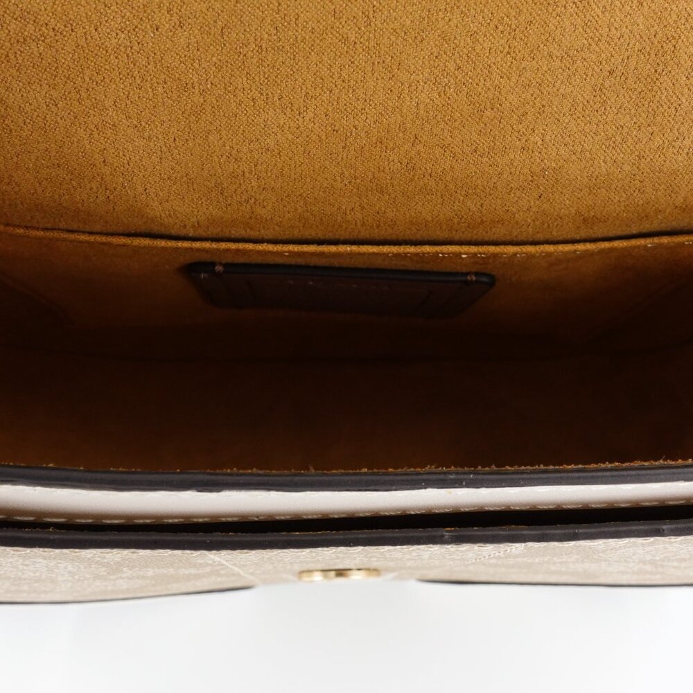 Coach Women's Georgie Saddle Bag in Signature Canvas White Size OS - Picture 10 of 11